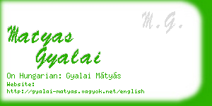 matyas gyalai business card