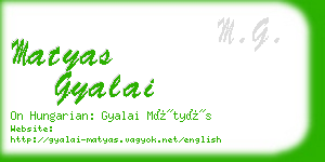 matyas gyalai business card